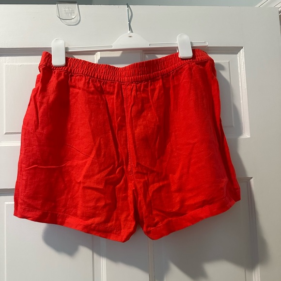 J.Crew Factory Linen-blend drawstring short Sz M - Picture 2 of 6